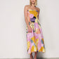 Sleeveless Patterned Sundress - Pink & Yellow