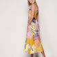 Sleeveless Patterned Sundress - Pink & Yellow