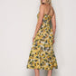 Sleeveless Patterned Sundress - Yellow & Green