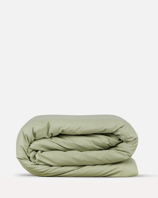 Classic Percale Duvet Cover- Sage Green