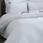 Embroidered Duvet Cover Set - White