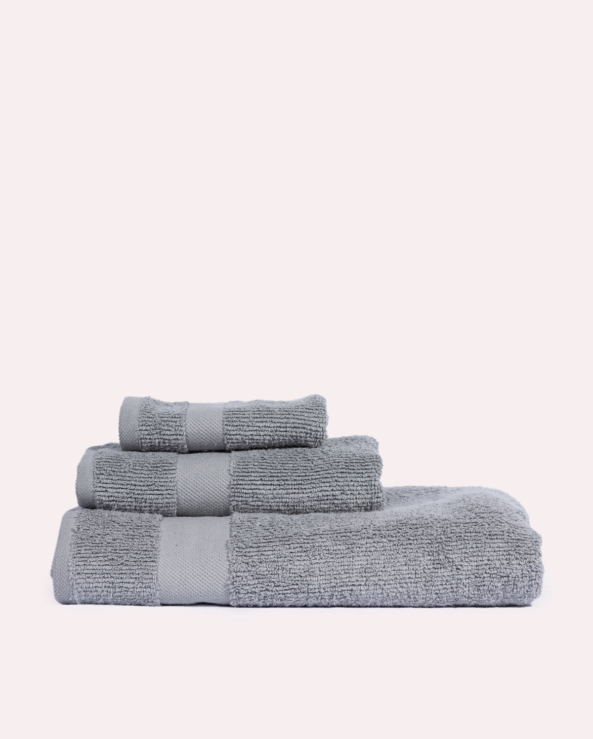 Plush Cotton Spa Towel Set - Grey (3 Towels)