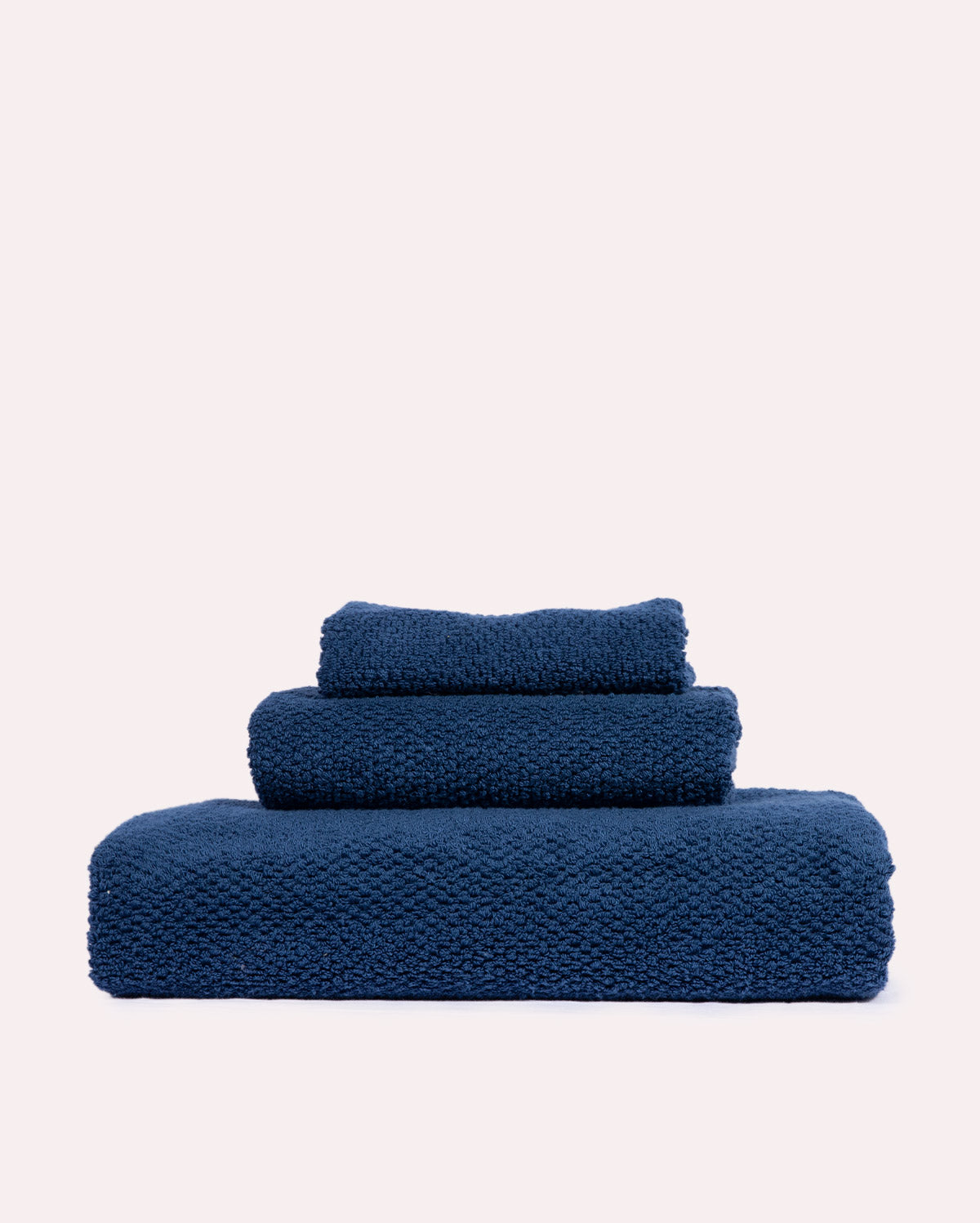 Willow Cotton Towel Set - Navy Blue (3 Towels)