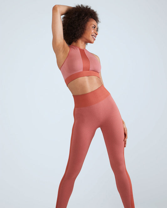 Seamless Legging Bustier Set - Pink