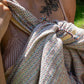 Cotton Meander Peshtemal Towel - Ecru