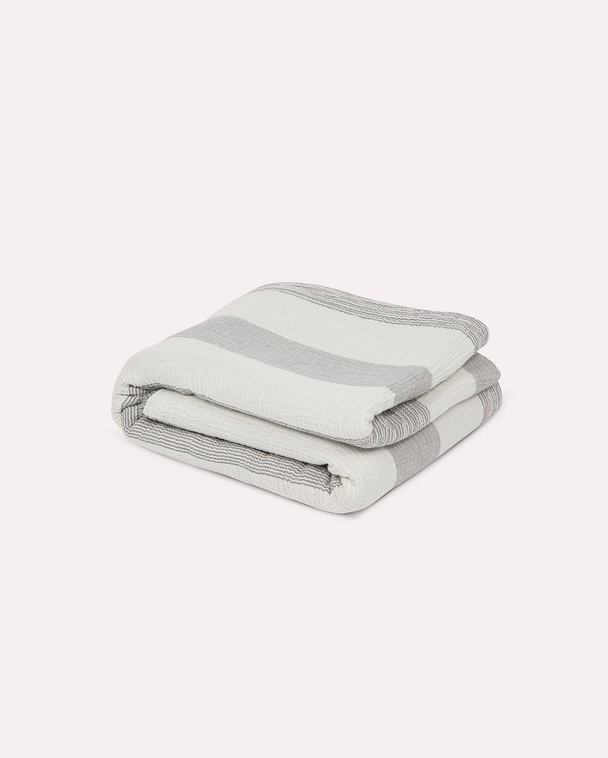 Mollis Muslin Cotton Blanket - White Striped