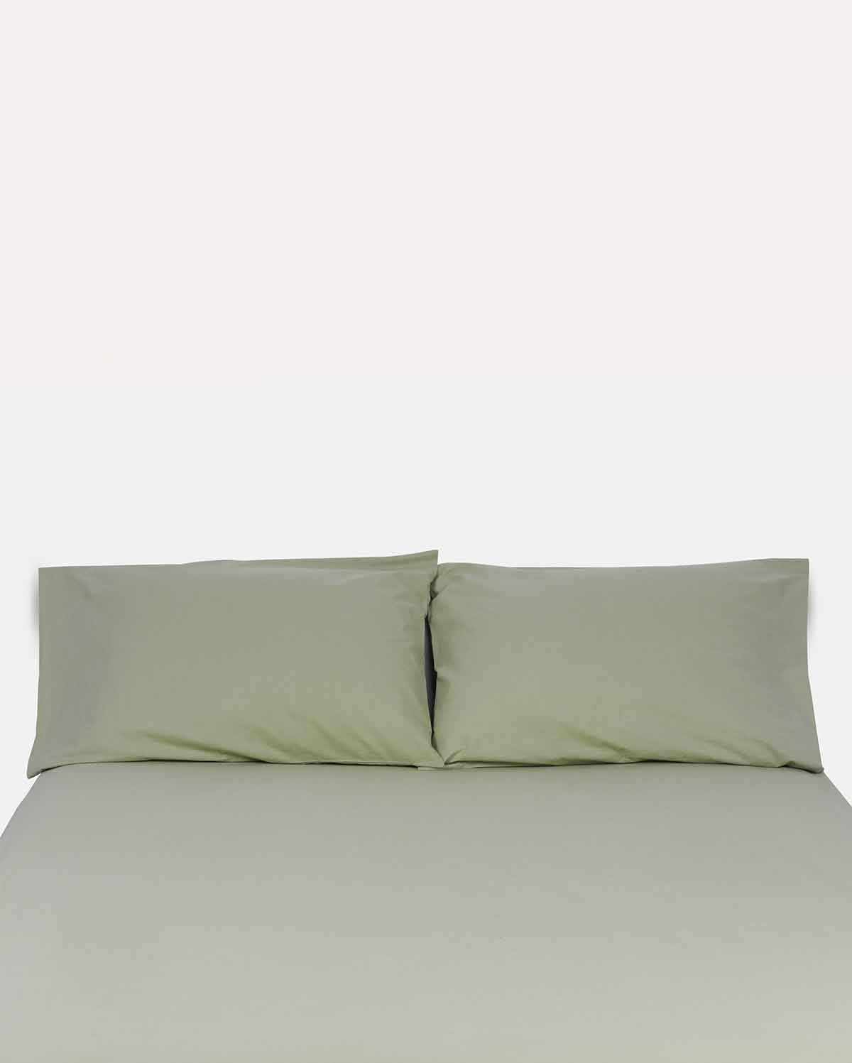 Classic Percale - Fitted Sheet Set -  Sage Green