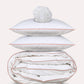 Classic Percale - Core Bedding Set - White with Peach Piped Edge