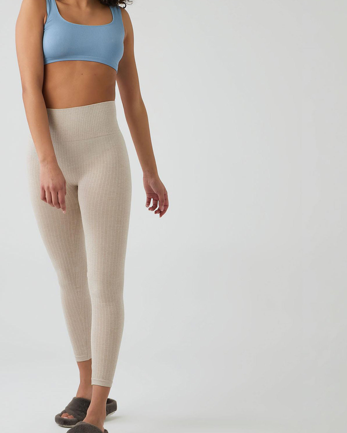 High Waist Leggings - Beige