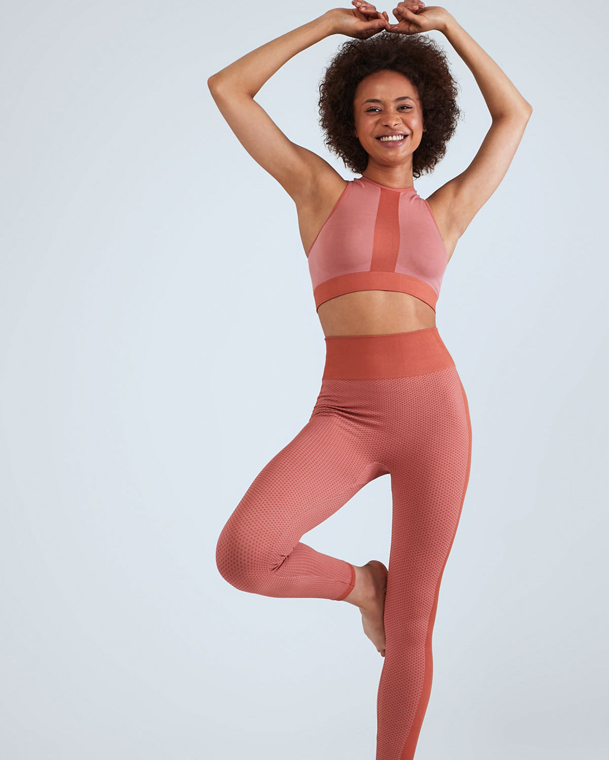 Seamless Legging Bustier Set - Pink