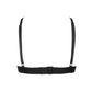 Front Straps Lined Triangle Lace Bra Black