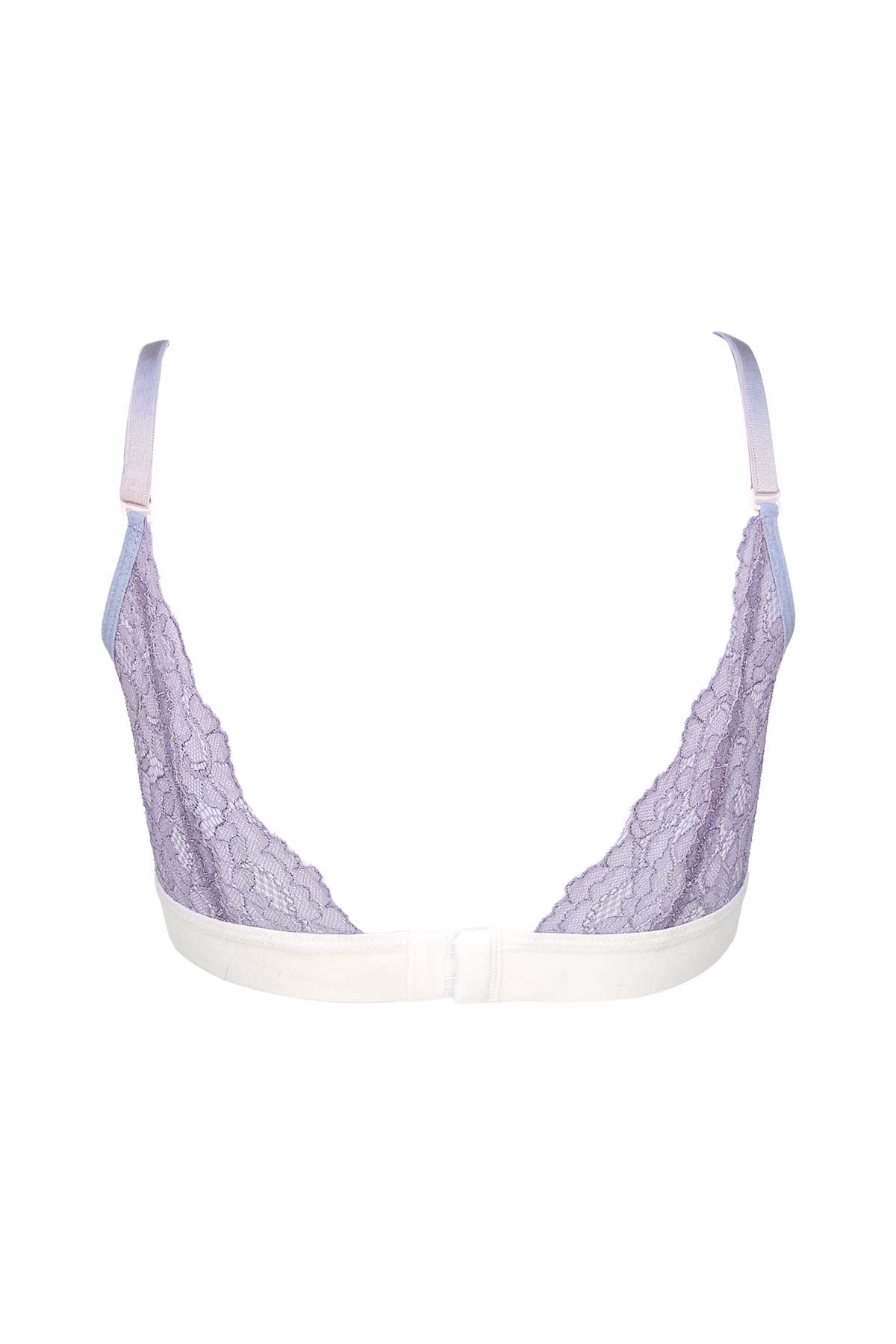 Athena Bralette Triangle Lace Bra Lilac