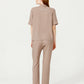 Printed Pyjama Set - Lilac - Ocoza