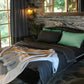 Classic Percale - Duvet Cover Set- Anthracite with White Piped Edge
