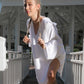 Cocoon Cotton Poncho-White