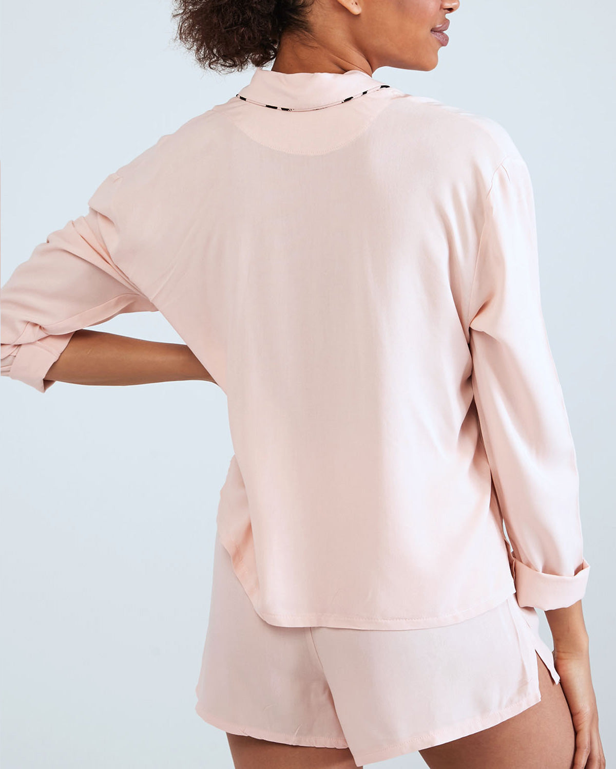 Long Sleeve Shirt Pyjama Set Pink