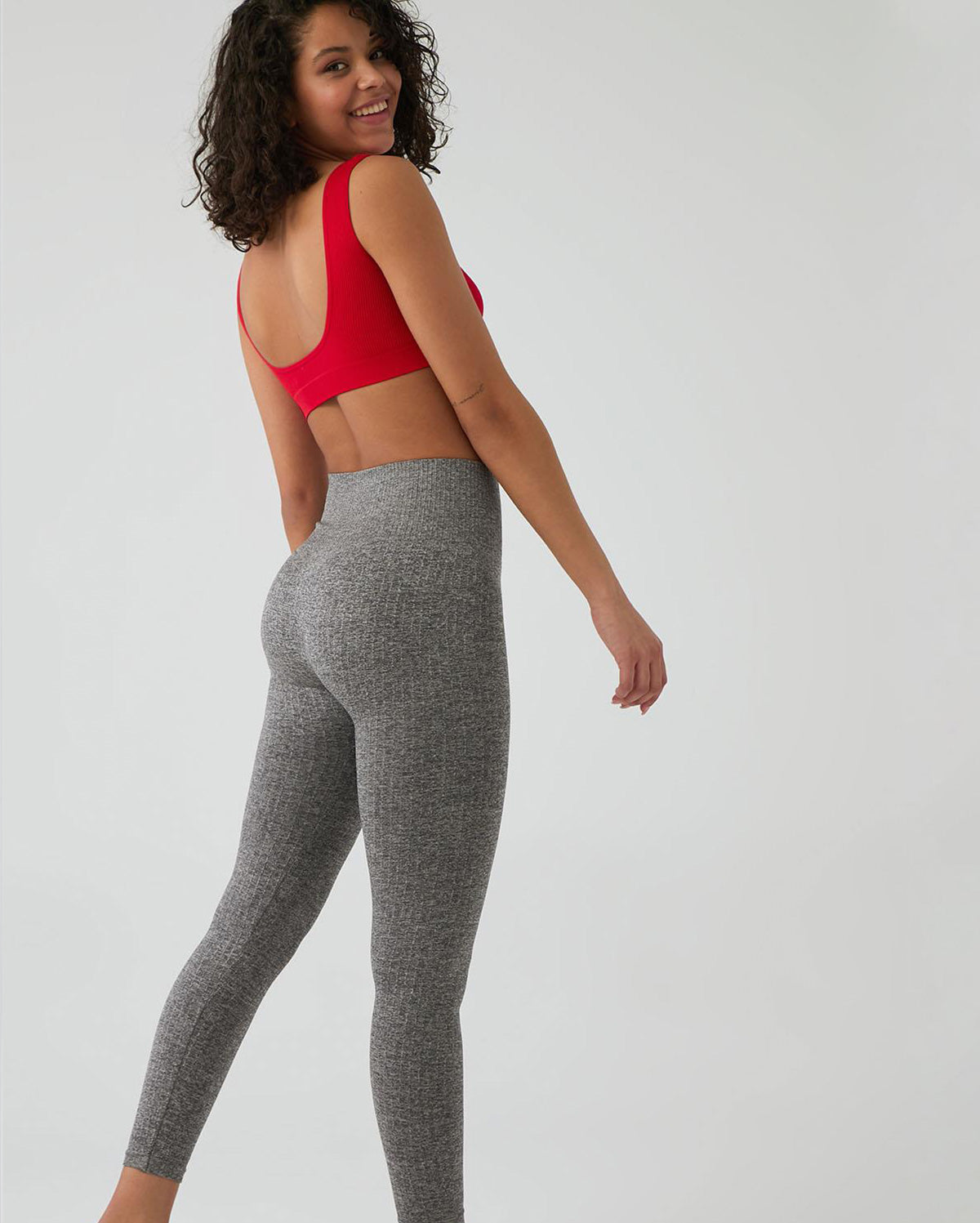 High Waist Leggings - Grey