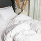 Classic Percale - Core Bedding Set - White with Jade Green Piped Edge