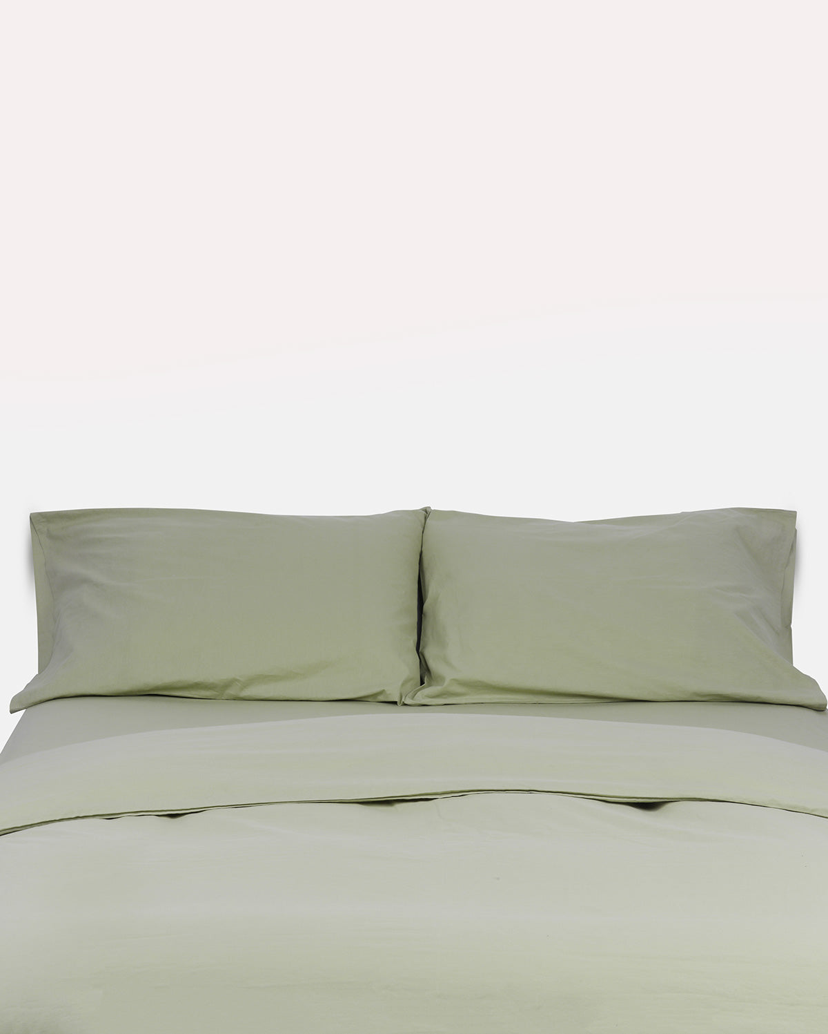 Classic Percale Duvet Cover- Sage Green