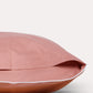 Classic Percale - Duvet Cover Set - Peach with White Piped Edge