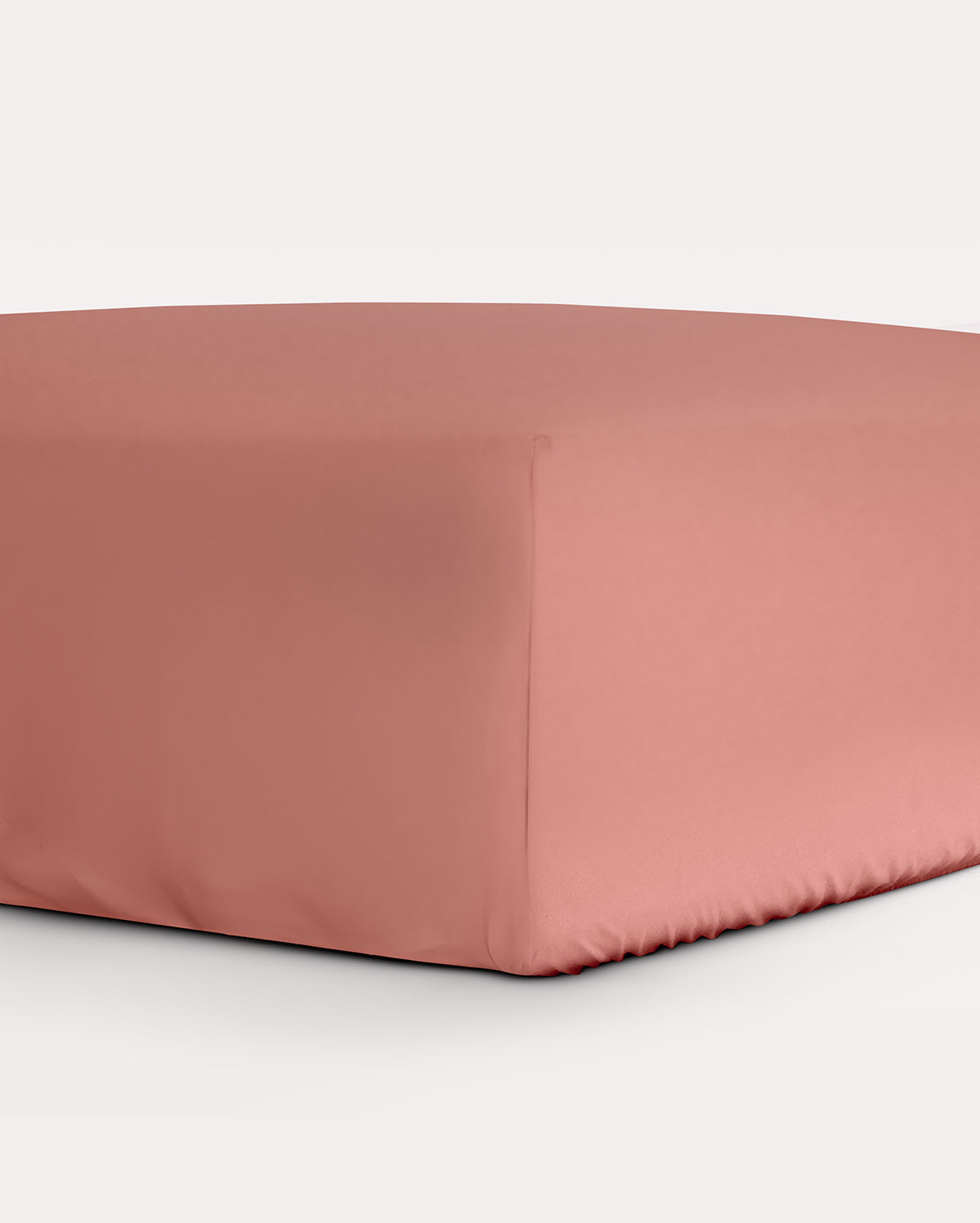 Classic Percale - Fitted Sheet Set- Peach with White Piped Edge