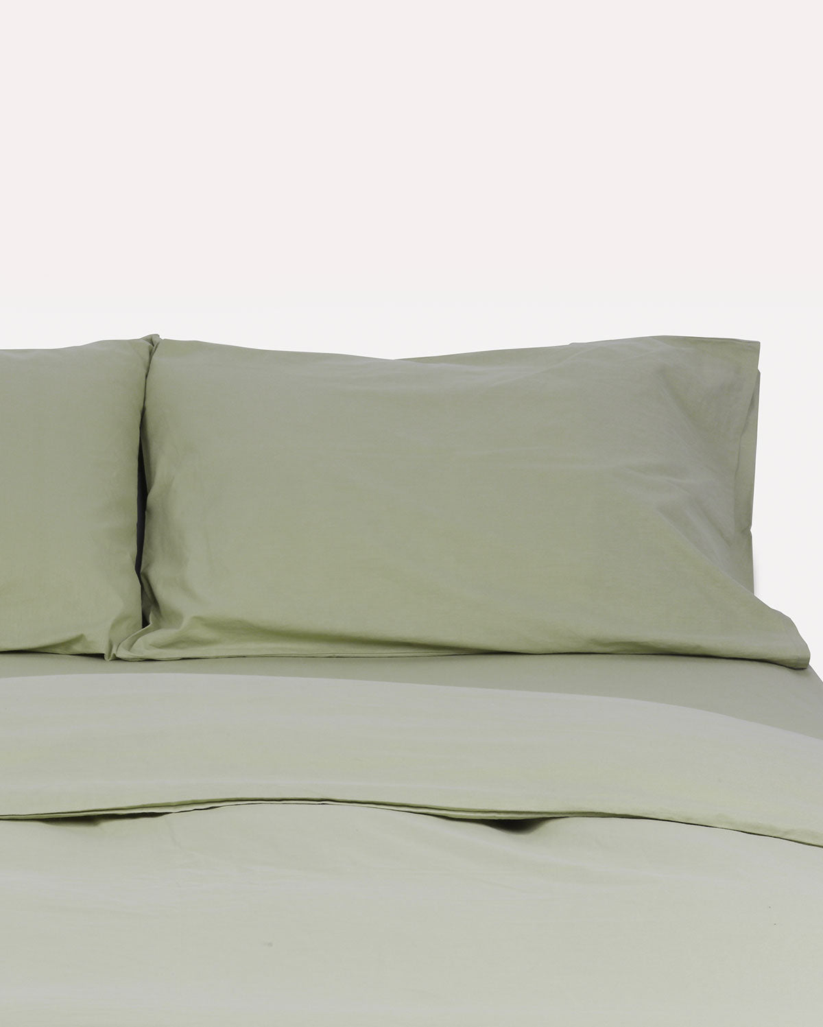 Classic Percale Duvet Cover- Sage Green