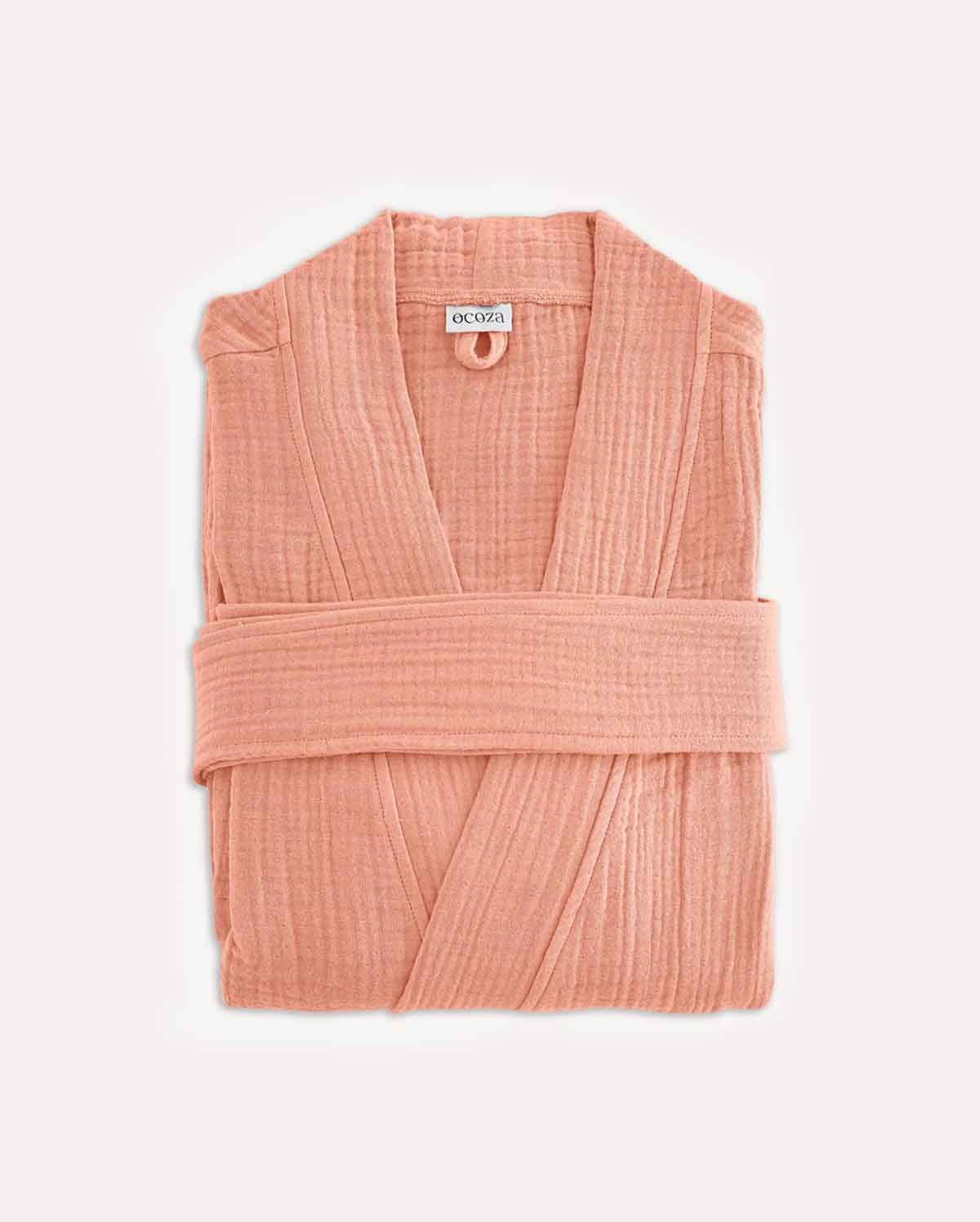 Muslin Cotton Bathrobe - Peach