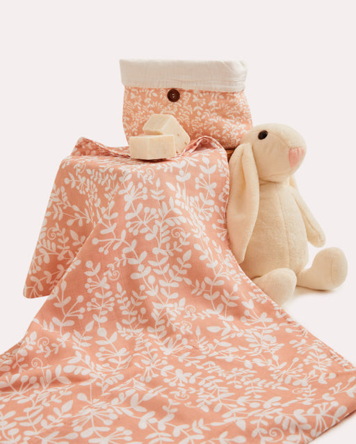 Ivy Muslin Baby Cloth - Salmon - Ocoza