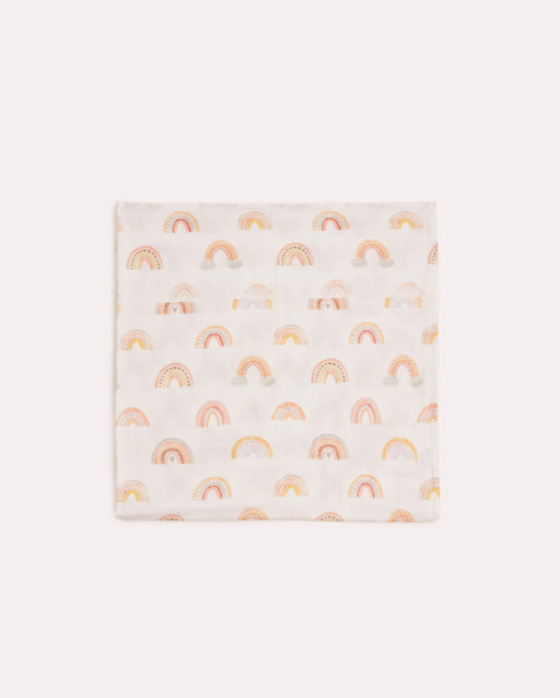 Rainbow Muslin Baby Cloth - White & Pastel Colours - Ocoza