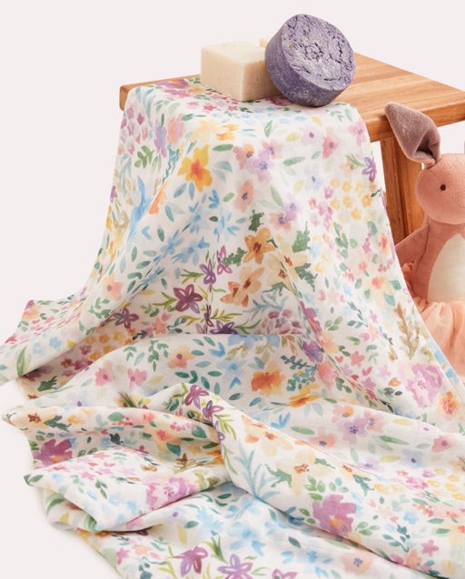 Watercolour Floral Muslin Baby Cloth - Mixed Colours - Ocoza