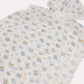 Whale Muslin Baby Poncho - White & Blue - Ocoza