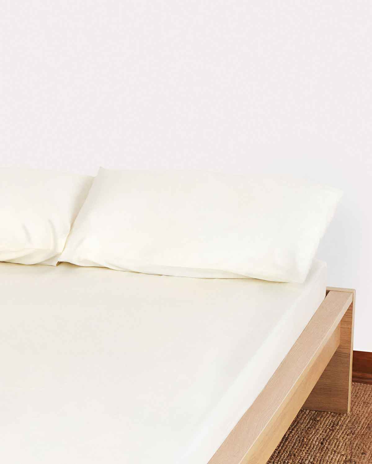 Lavish Sateen - Fitted Sheet Set - Cream - Ocoza