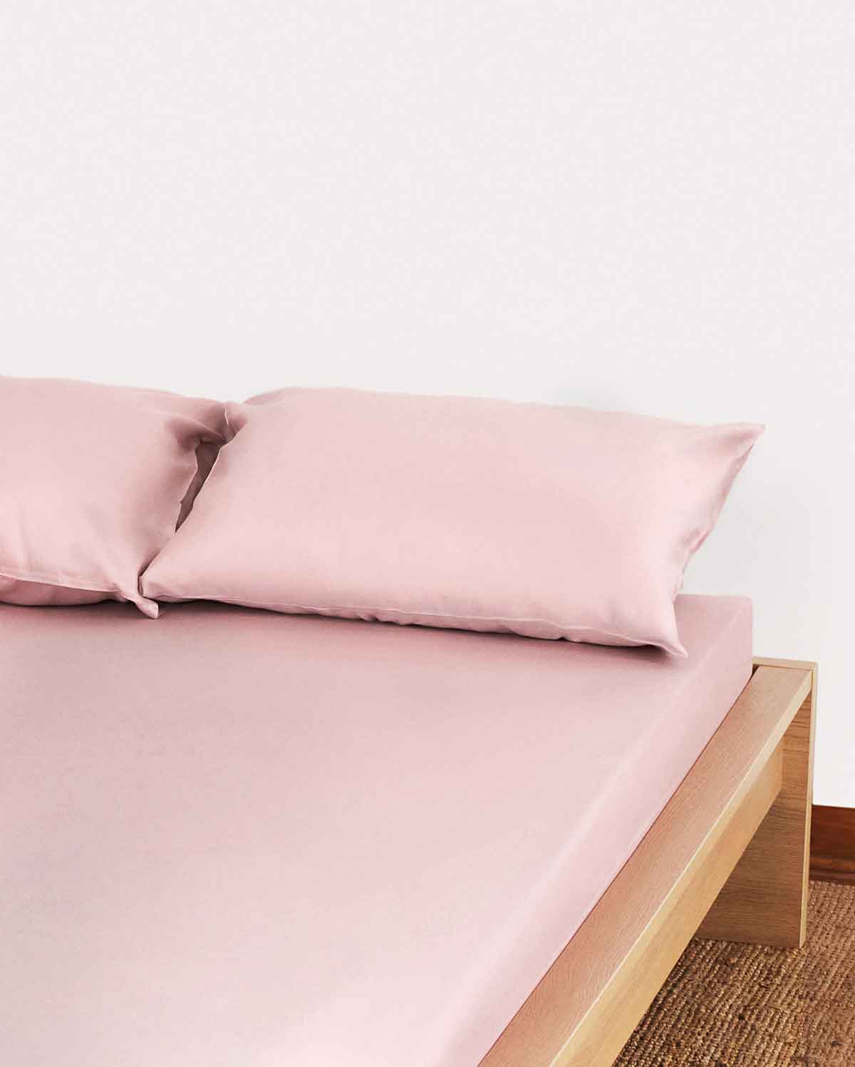 Lavish Sateen Pillowcase 2pcs - Nude Pink