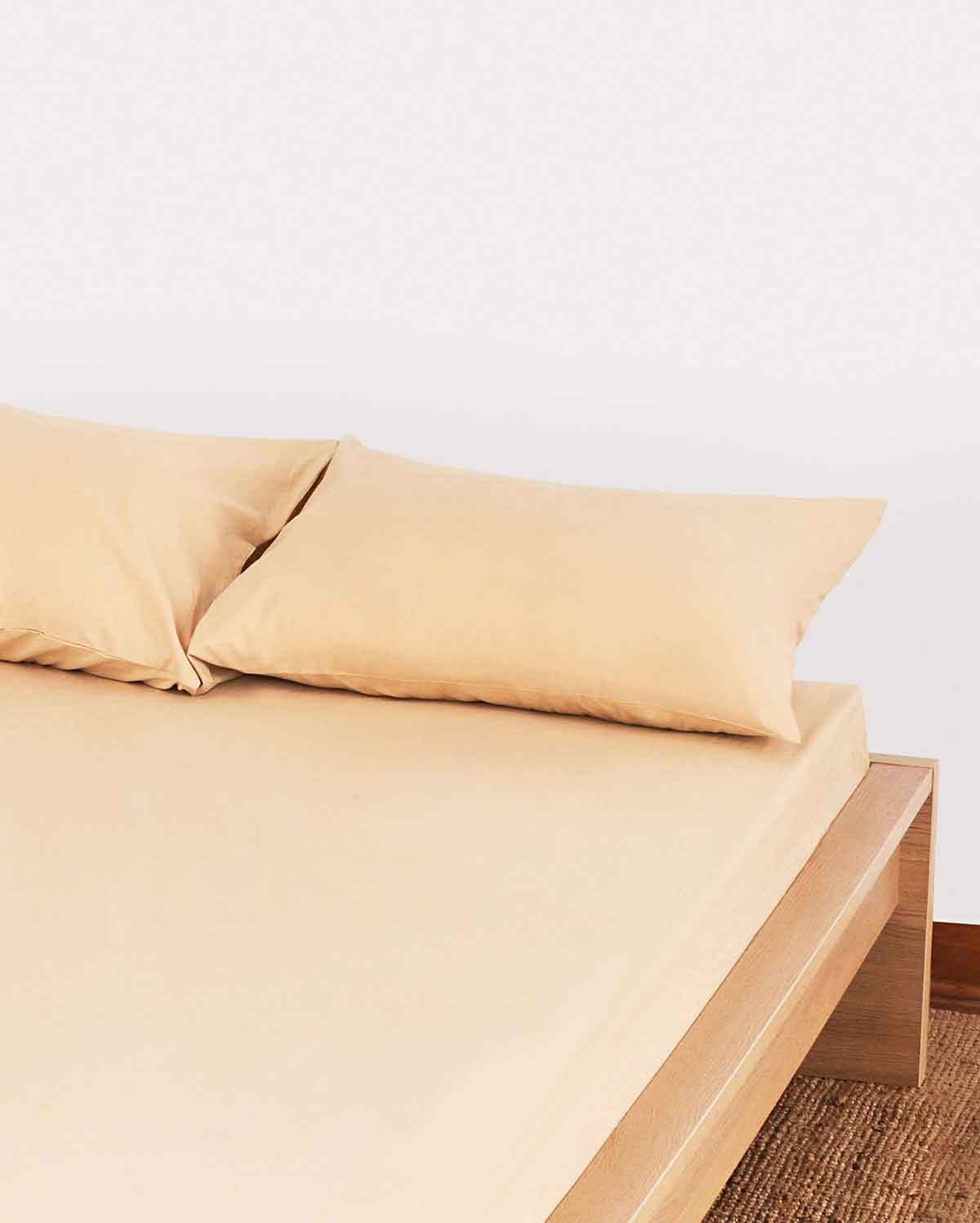 Classic Percale Pillowcase 2pcs - Creme Brule