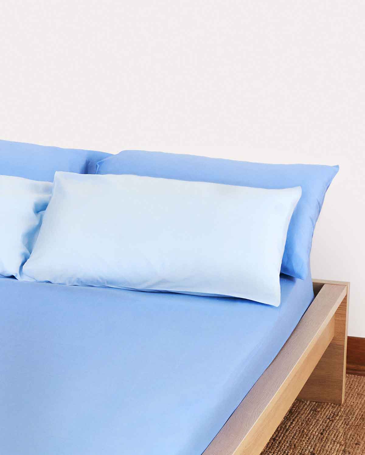 Lavish Sateen Fitted Sheet - Blue