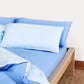 Reversible Sateen Bedding Set - Blue & Baby Blue