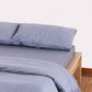 Sateen Stripe - Core Bedding Set (Flat) - Dark Grey