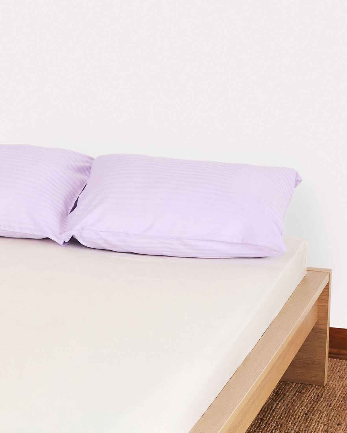 Sateen Stripe - Duvet Cover Set - Lilac