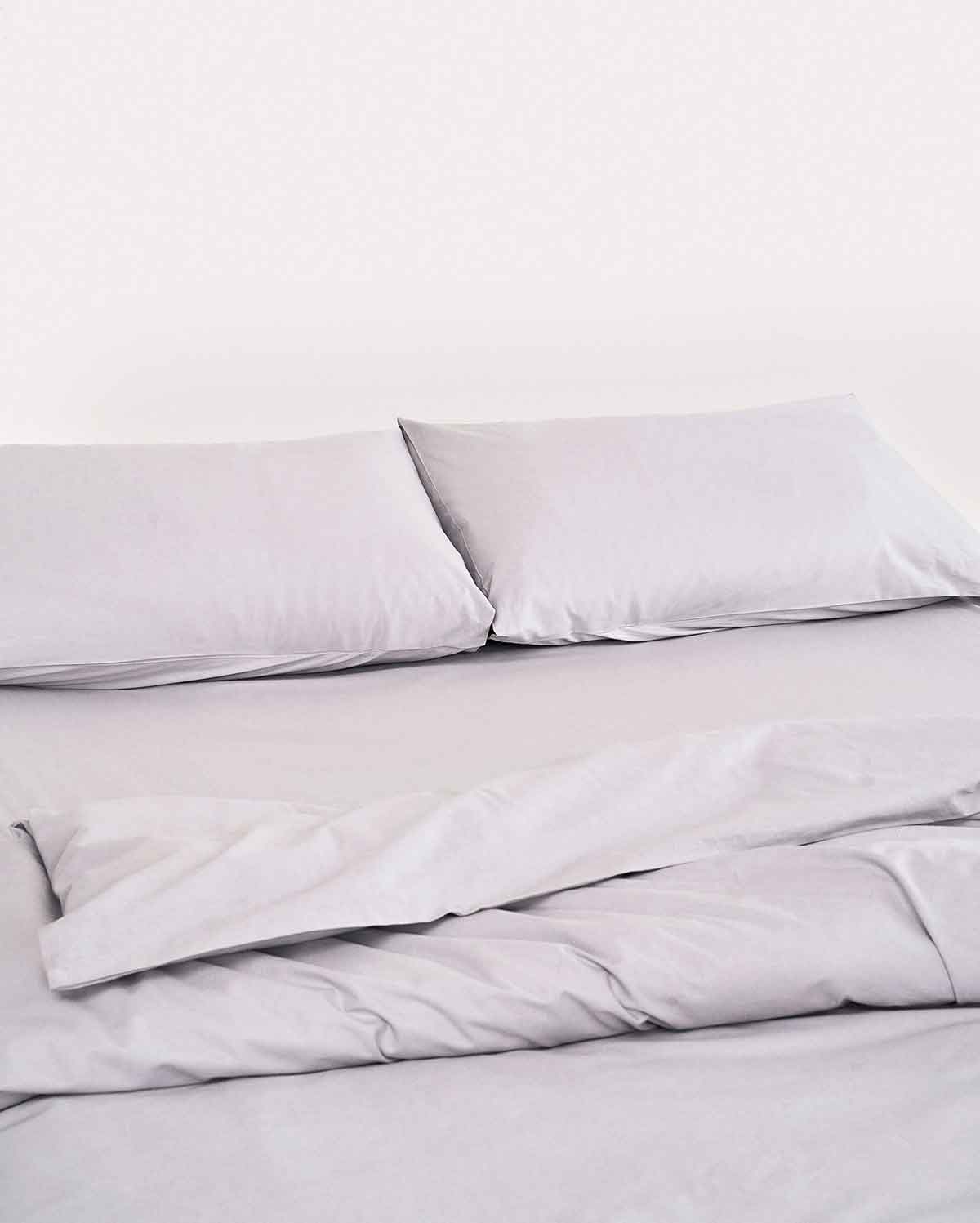 Classic Percale Duvet Cover - Grey