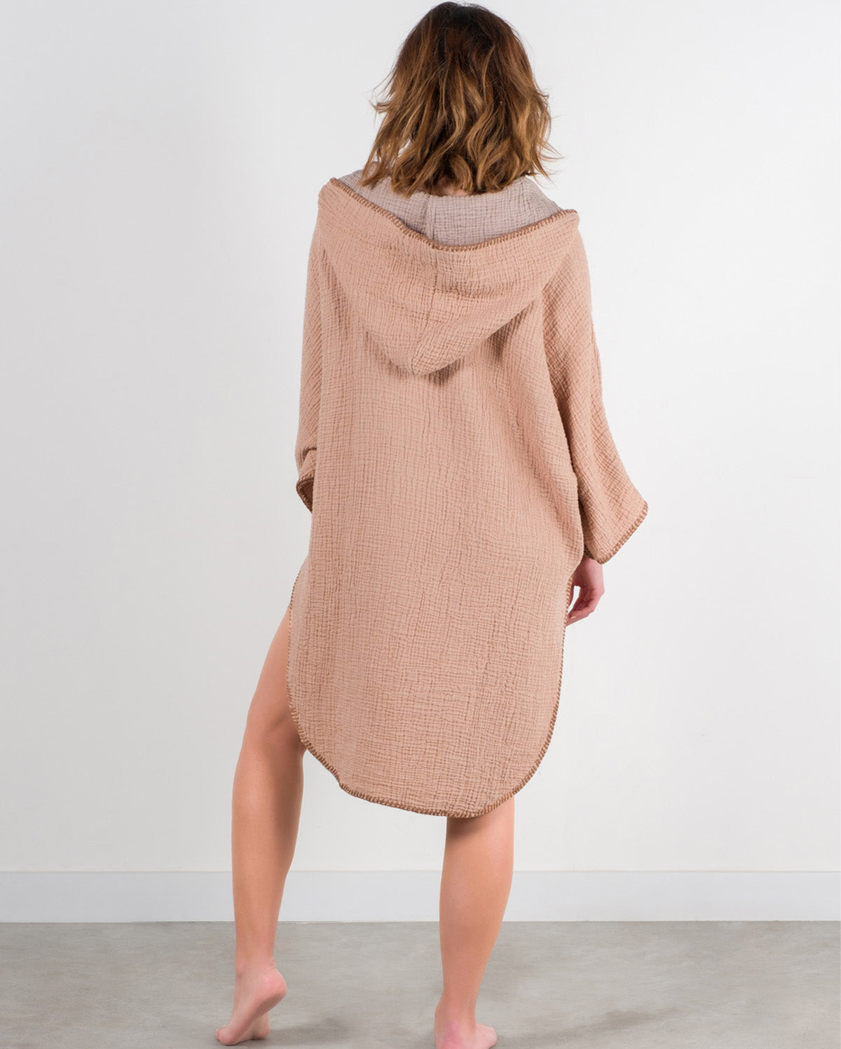 Cocoon Cotton Poncho-Sunset