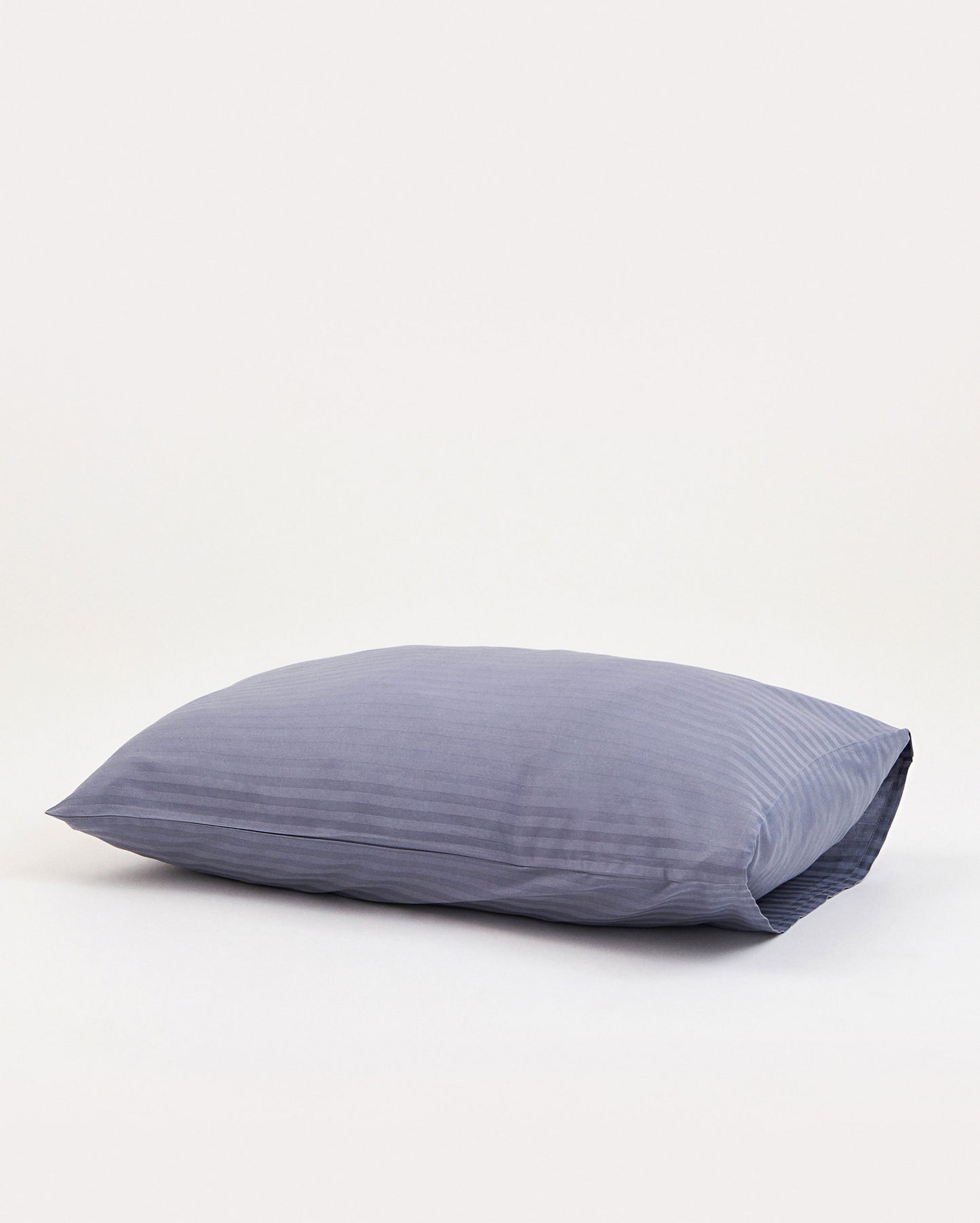 Sateen Stripe Flat Sheet Set - Dark Grey