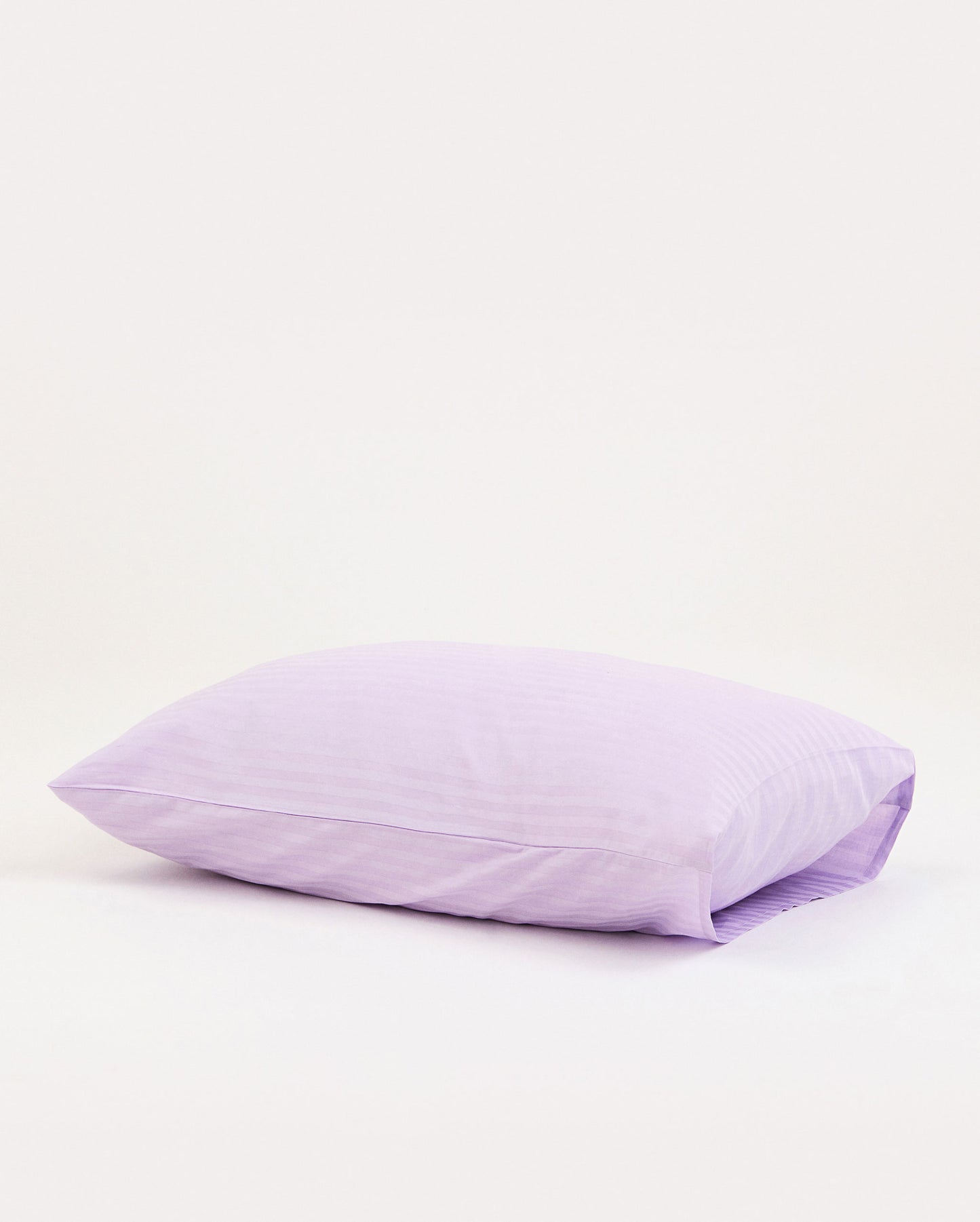 Sateen Stripe Pillowcase 2pcs - Lilac