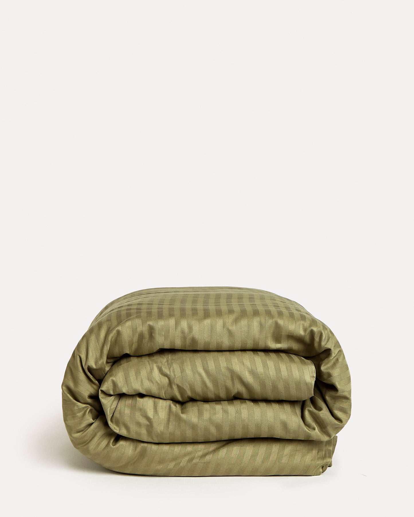 Sateen Stripe - Core Bedding Set - Oil Green & Gold