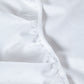 Classic Percale - Fitted Sheet Set- White with Navy Blue Piped Edge