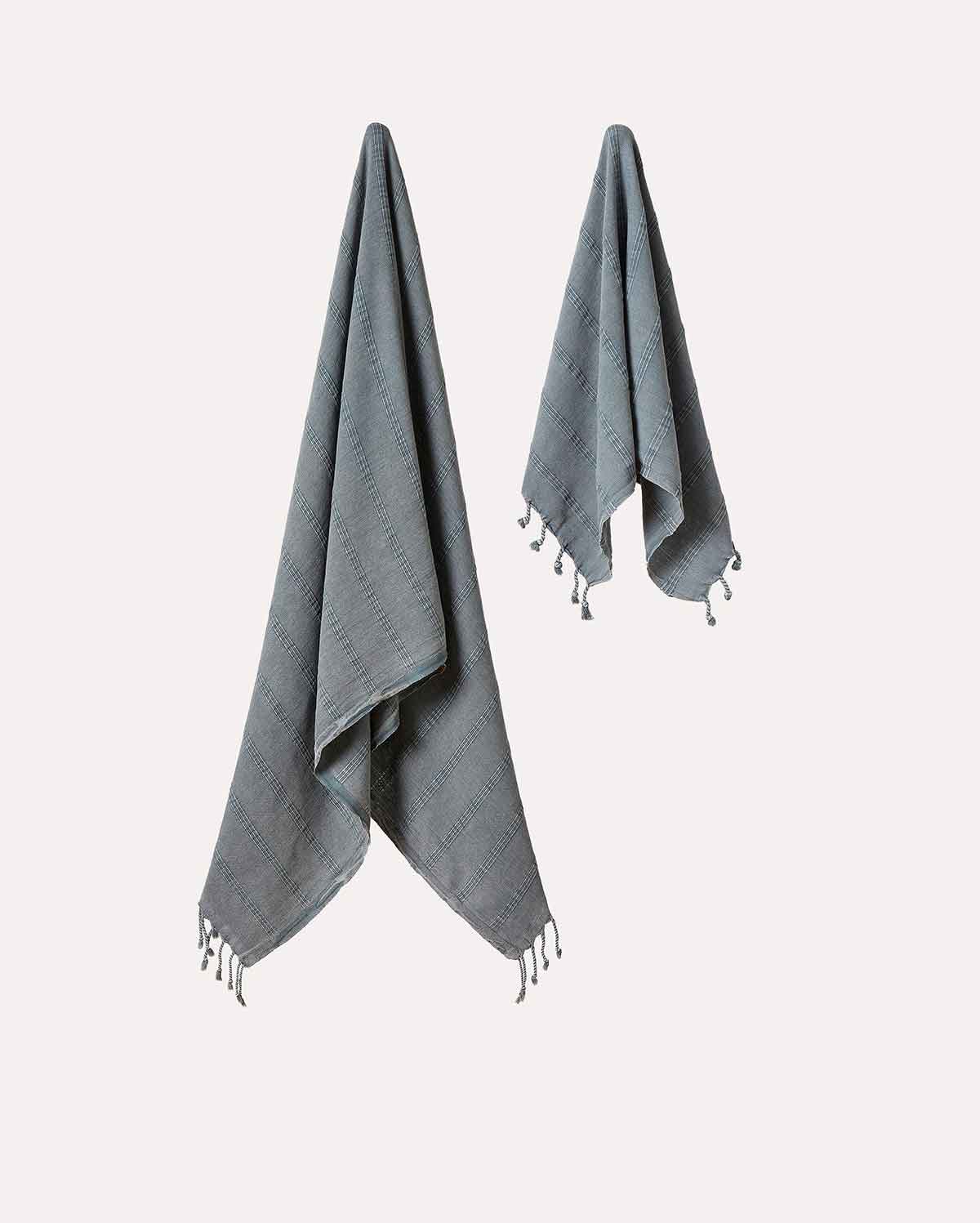 Cotton Peshtemal Towel Set of 2 pieces - Dark Grey