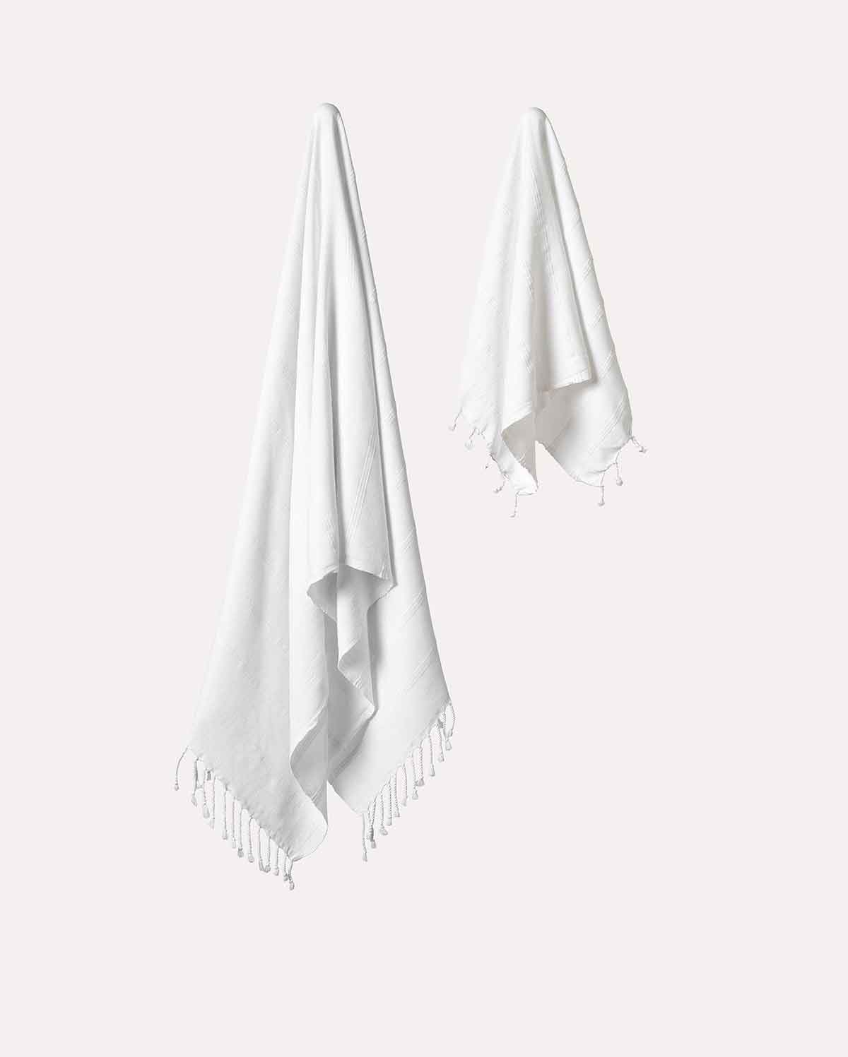 Cotton Peshtemal Set of 2 pieces - White