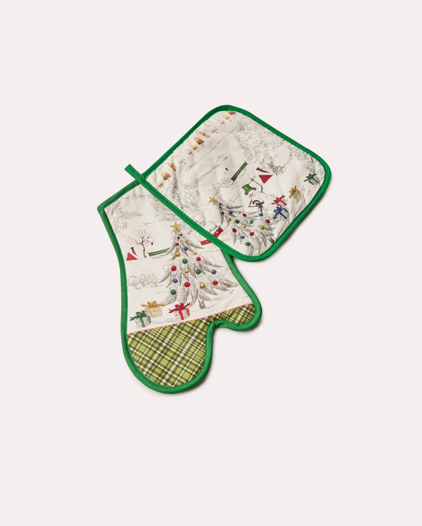 Christmas Tree Oven Mitt - White - Ocoza