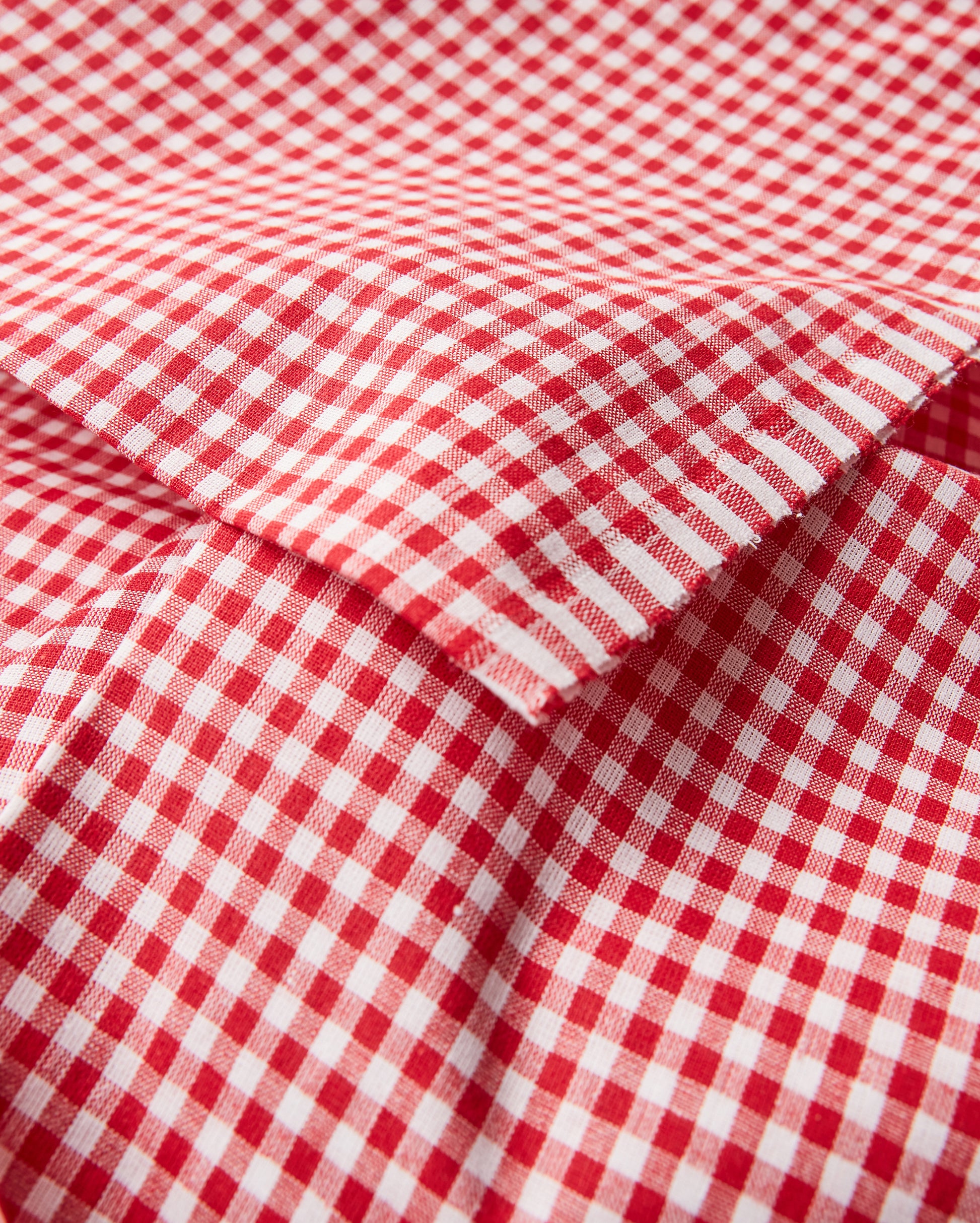 Checked Cotton Table Cloth - Red - Ocoza