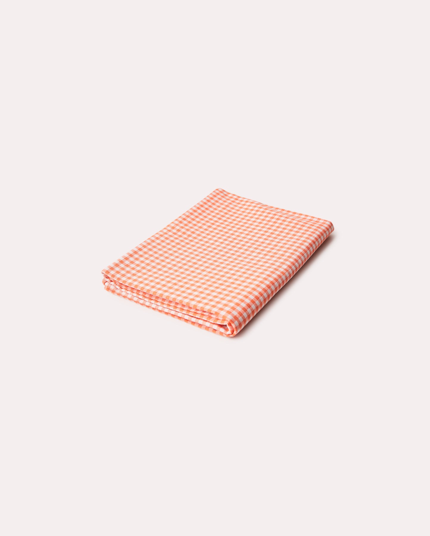 Checked Cotton Table Cloth - Orange - Ocoza