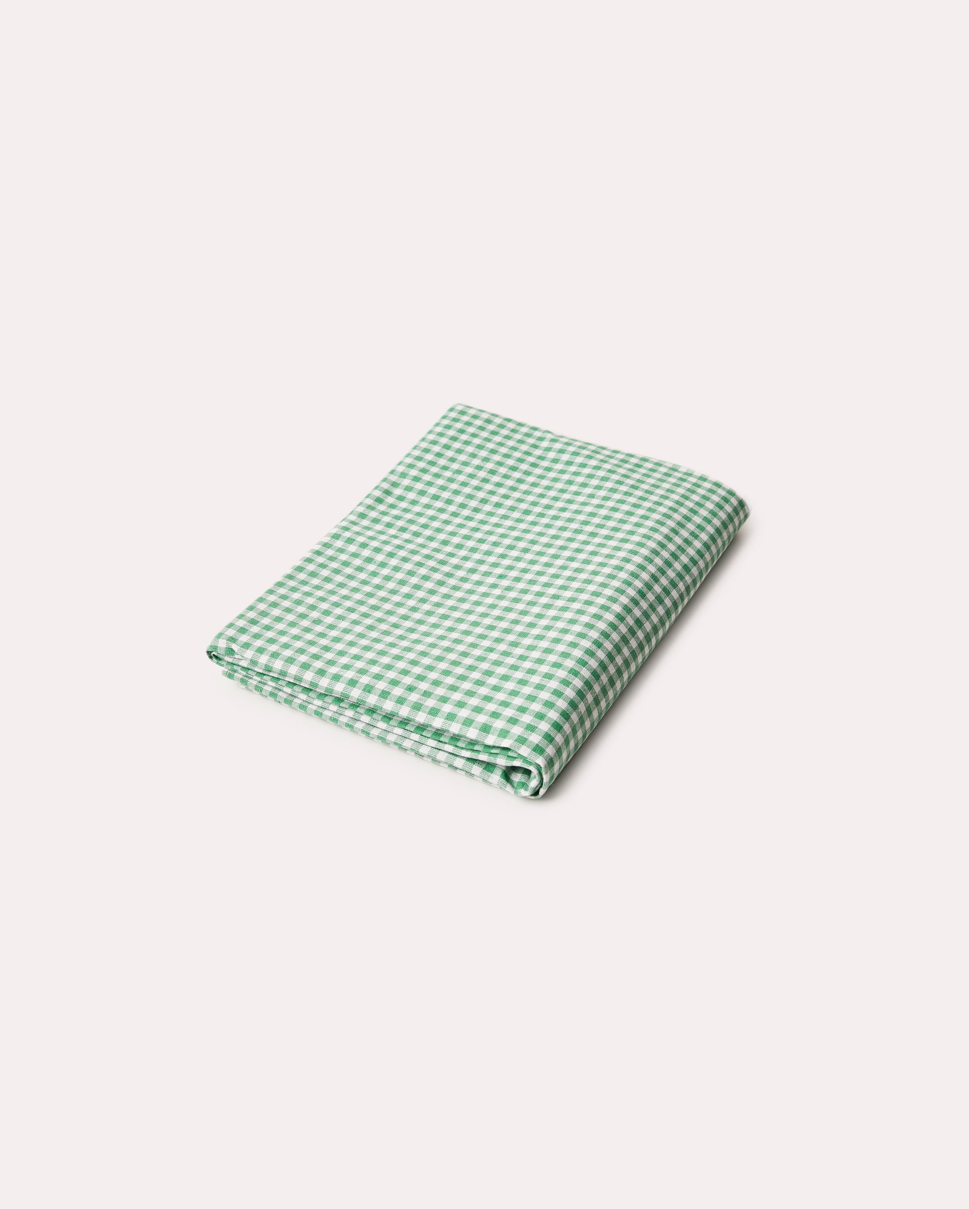 Checked Cotton Table Cloth - Green - Ocoza